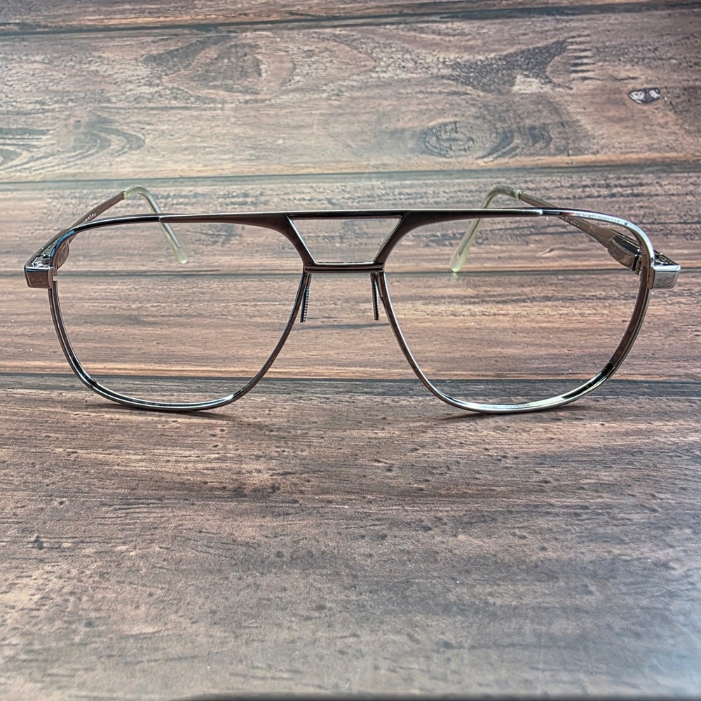 AOSafety Z87 YP6 Aviator Safety Glasses Frames Gunmetal Metal 56-15 145 Vintage